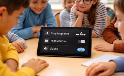 découvrez comment adapter la police, le contraste et l'audio sur une tablette tactile pour améliorer l'accessibilité des élèves et favoriser un apprentissage inclusif.