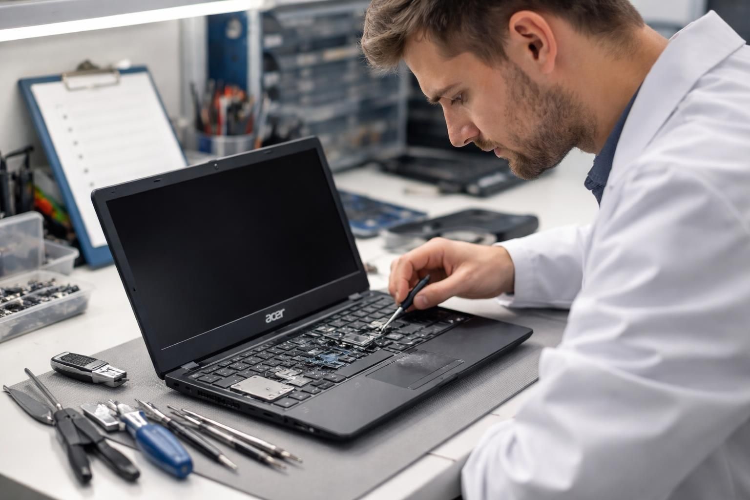 découvrez notre check-list complète pour dépanner un pc portable acer avec un écran noir avant. suivez nos étapes simples pour diagnostiquer et résoudre ce problème rapidement.