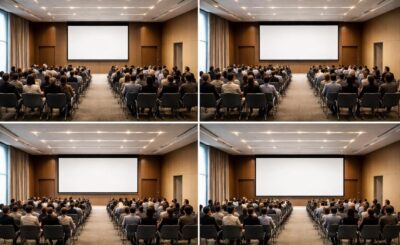 découvrez comment choisir la taille idéale d'un écran de projection en fonction du recul et de la taille de votre public pour une expérience visuelle optimale.