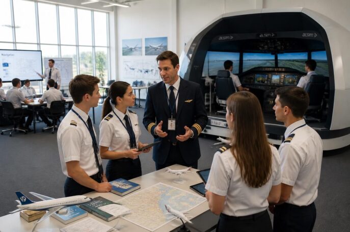 découvrez notre formation complète de pilote de ligne, alliant théorie et pratique pour vous préparer efficacement à une carrière d'excellence dans l'aviation.